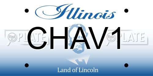 CHAV1 Illinois License Plate