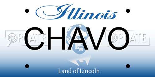 CHAVO Illinois License Plate