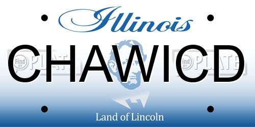 CHAWICD Illinois License Plate