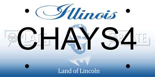 CHAYS4 Illinois License Plate