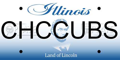 CHCCUBS Illinois License Plate