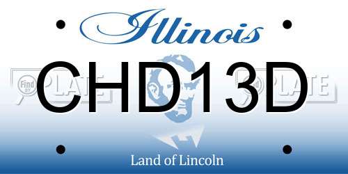CHD13D Illinois License Plate