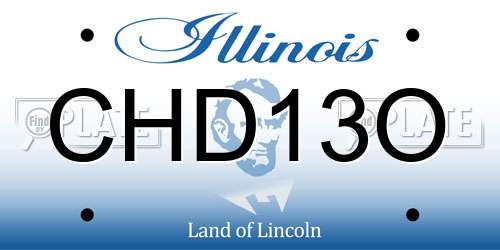 CHD13O Illinois License Plate