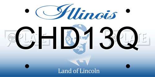 CHD13Q Illinois License Plate