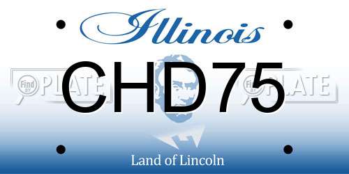 CHD75 Illinois License Plate