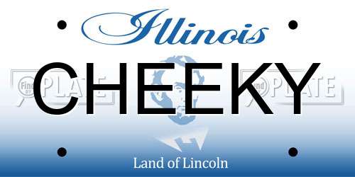 CHEEKY Illinois License Plate