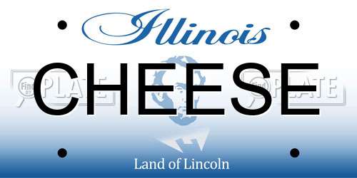 CHEESE Illinois License Plate