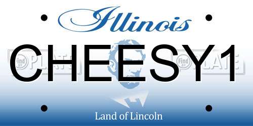 CHEESY1 Illinois License Plate