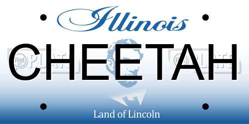 CHEETAH Illinois License Plate