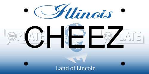 CHEEZ Illinois License Plate