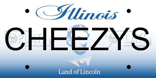 CHEEZYS Illinois License Plate