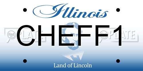 CHEFF1 Illinois License Plate