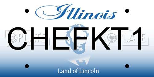 CHEFKT1 Illinois License Plate