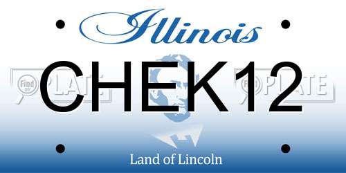 CHEK12 Illinois License Plate