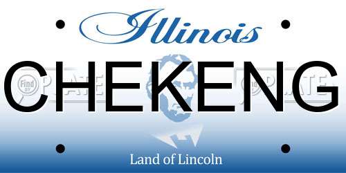 CHEKENG Illinois License Plate