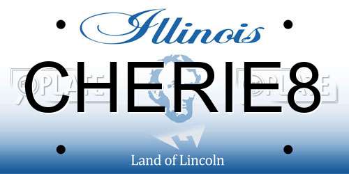 CHERIE8 Illinois License Plate