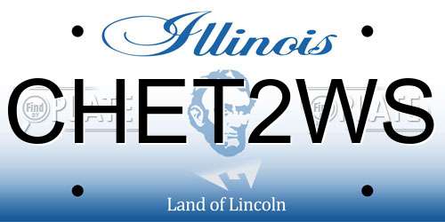 CHET2WS Illinois License Plate