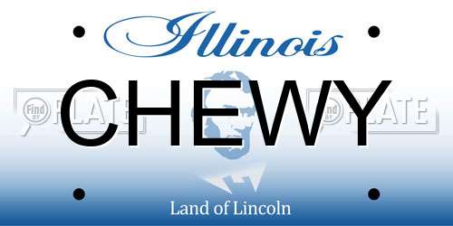 CHEWY Illinois License Plate