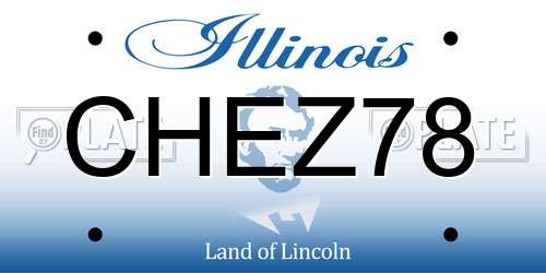 CHEZ78 Illinois License Plate