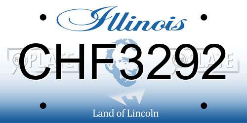 CHF3292 Illinois License Plate
