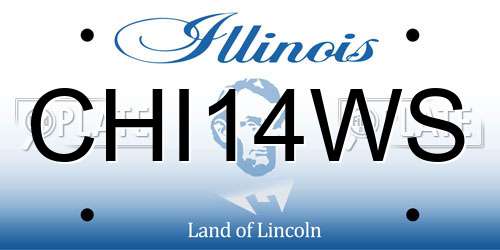 CHI14WS Illinois License Plate