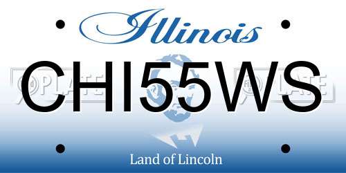 CHI55WS Illinois License Plate