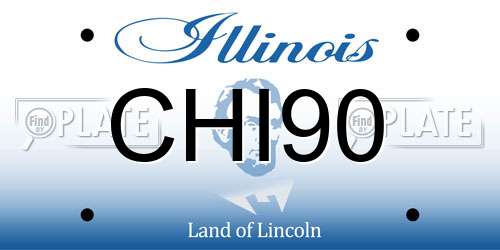 CHI90 Illinois License Plate