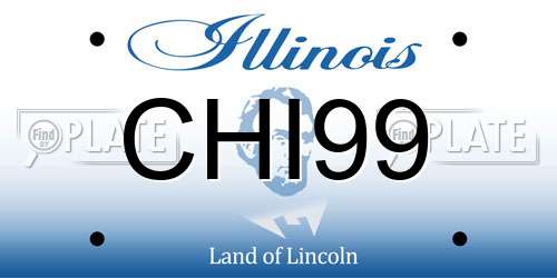 CHI99 Illinois License Plate