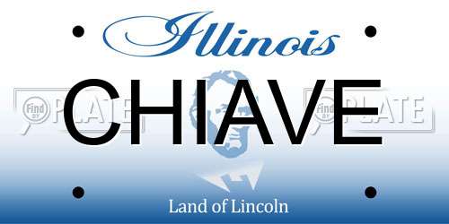 CHIAVE Illinois License Plate