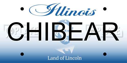 CHIBEAR Illinois License Plate