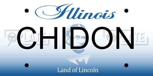CHIDON Illinois License Plate