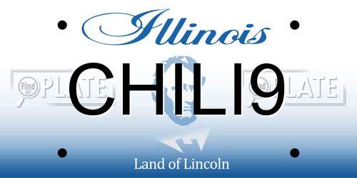 CHILI9 Illinois License Plate