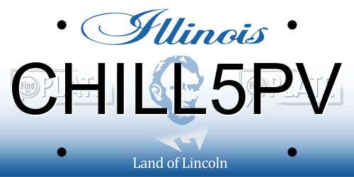 CHILL5PV Illinois License Plate