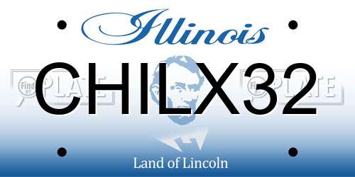 CHILX32 Illinois License Plate