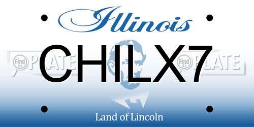 CHILX7 Illinois License Plate