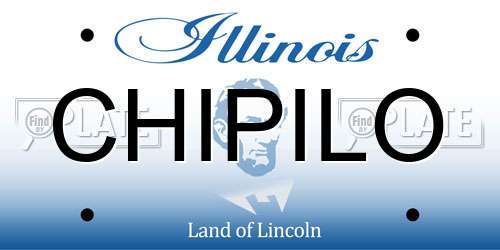 CHIPILO Illinois License Plate