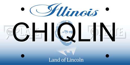 CHIQLIN Illinois License Plate