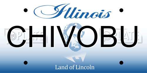 CHIVOBU Illinois License Plate
