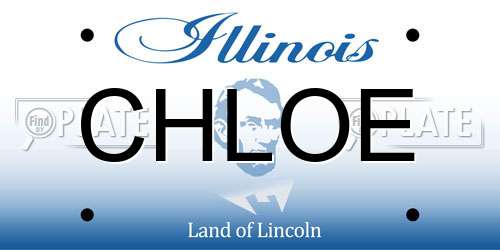 CHLOE Illinois License Plate