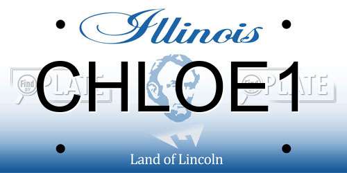 CHLOE1 Illinois License Plate