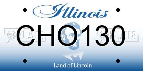 CHO130 Illinois License Plate