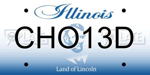 CHO13D Illinois License Plate