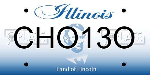 CHO13O Illinois License Plate