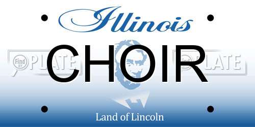 CHOIR Illinois License Plate
