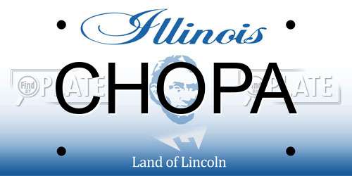 CHOPA Illinois License Plate