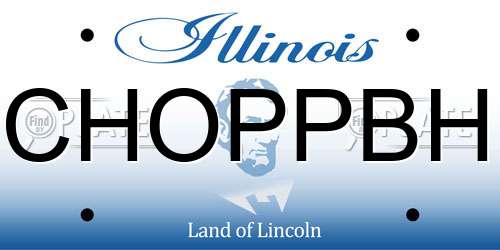 CHOPPBH Illinois License Plate