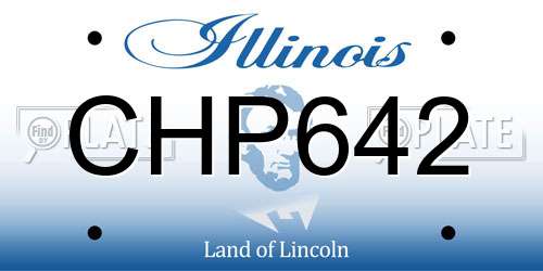 CHP642 Illinois License Plate