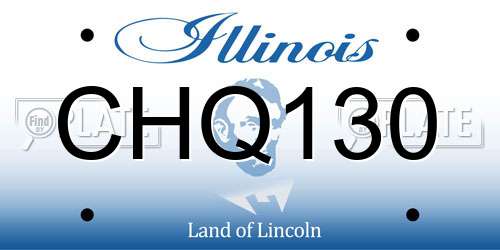 CHQ130 Illinois License Plate