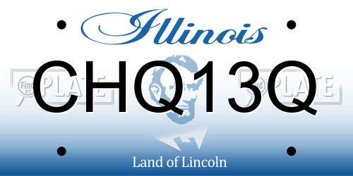CHQ13Q Illinois License Plate