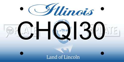 CHQI30 Illinois License Plate